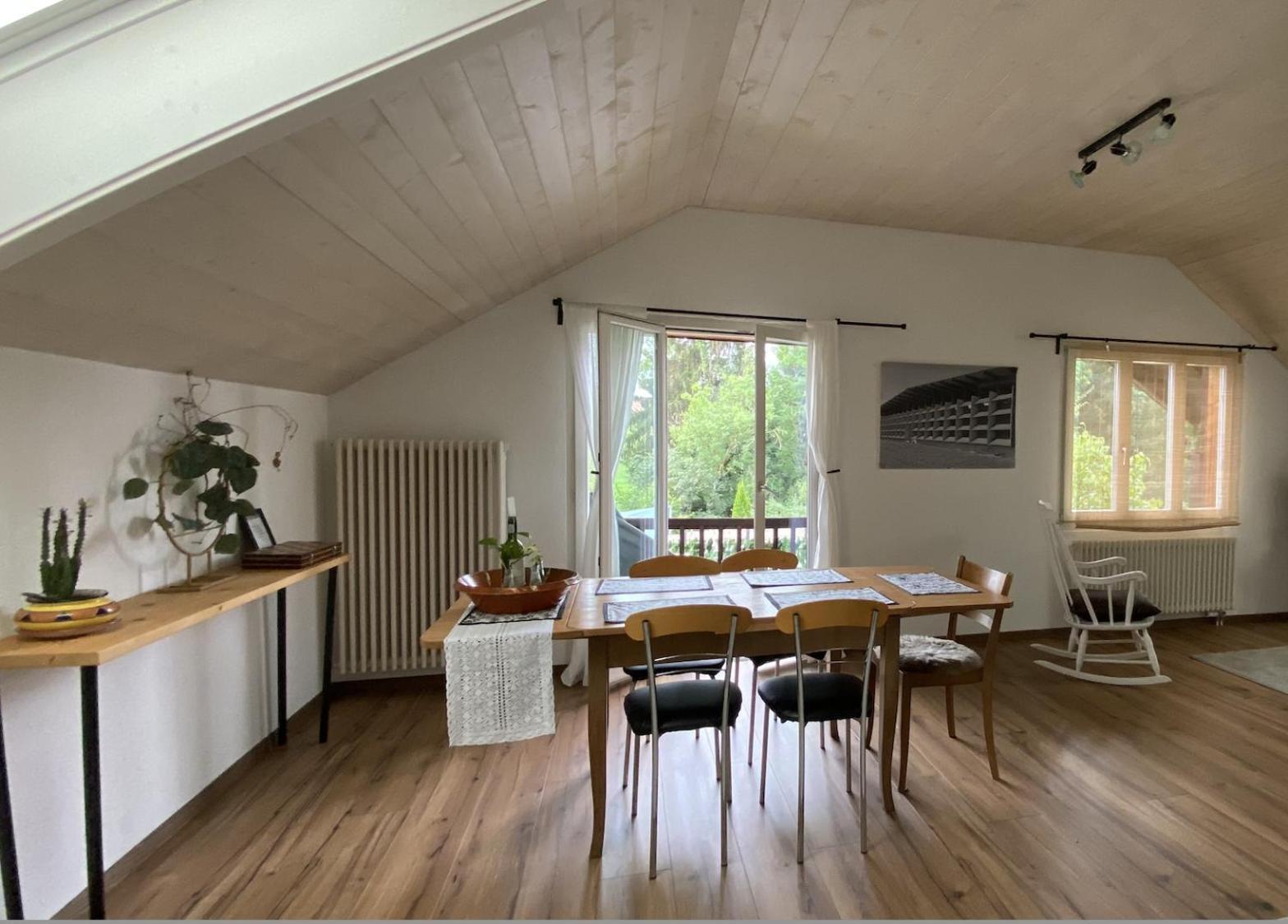 Naturnahe Familienwohnung Ruschegg Exterior photo